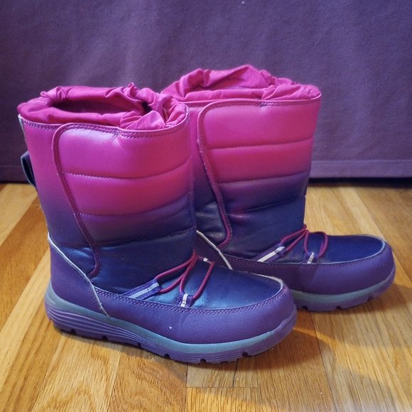 Kids Lands' End "Snow Flurry Insulated Winter Boots" Size 2M - Picture 4 of 8